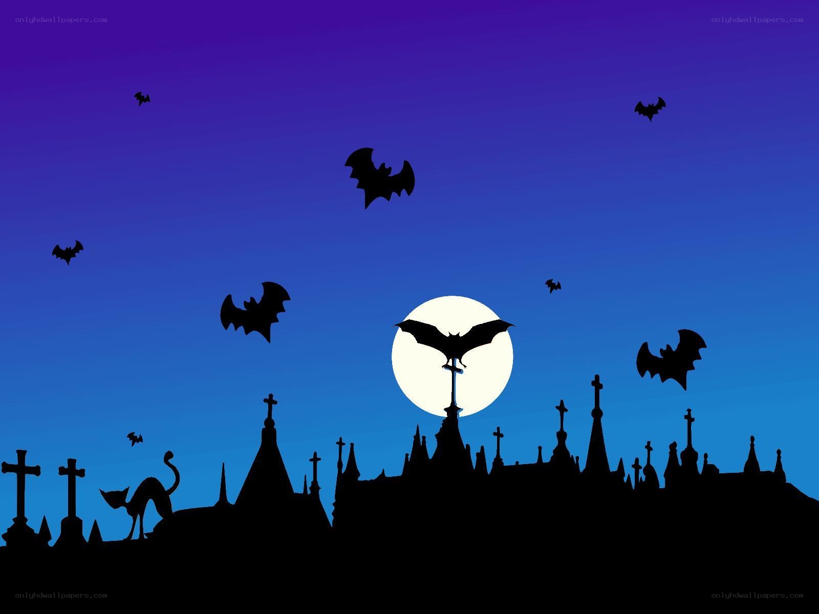 Halloween graveyard scene