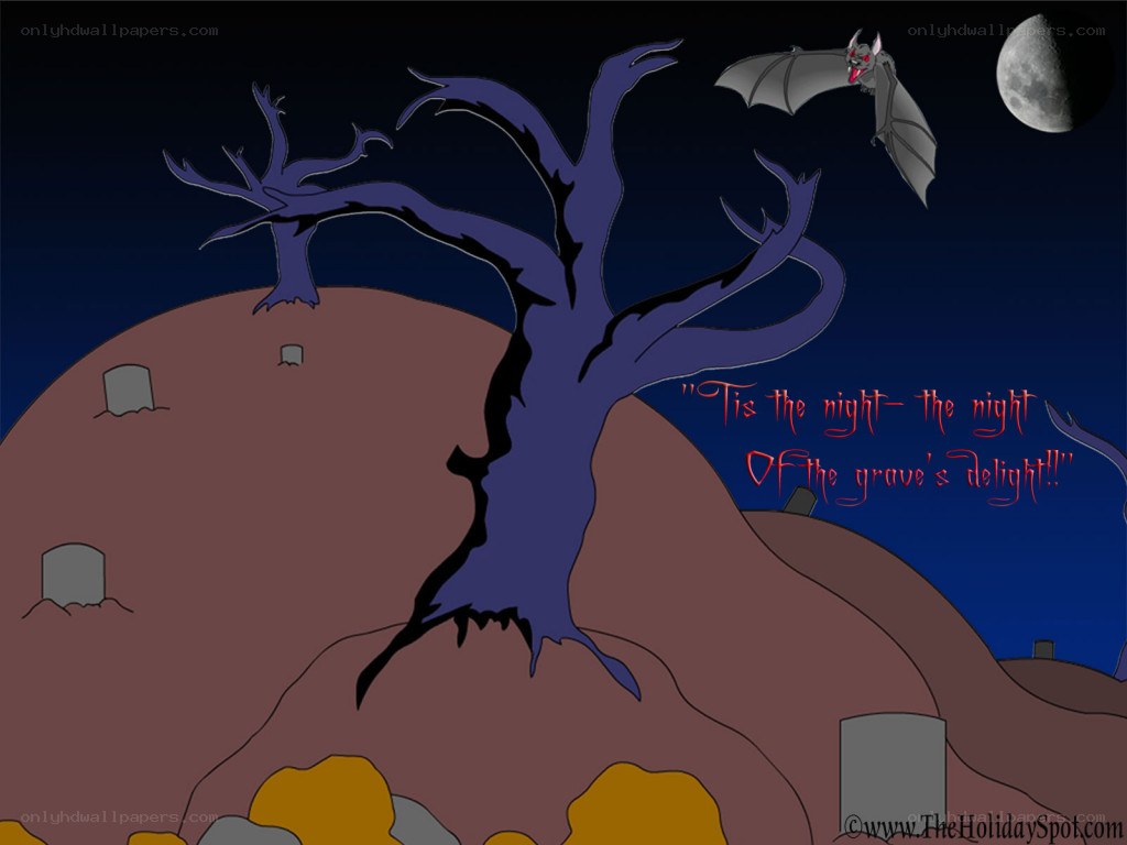 Halloween graveyard scene