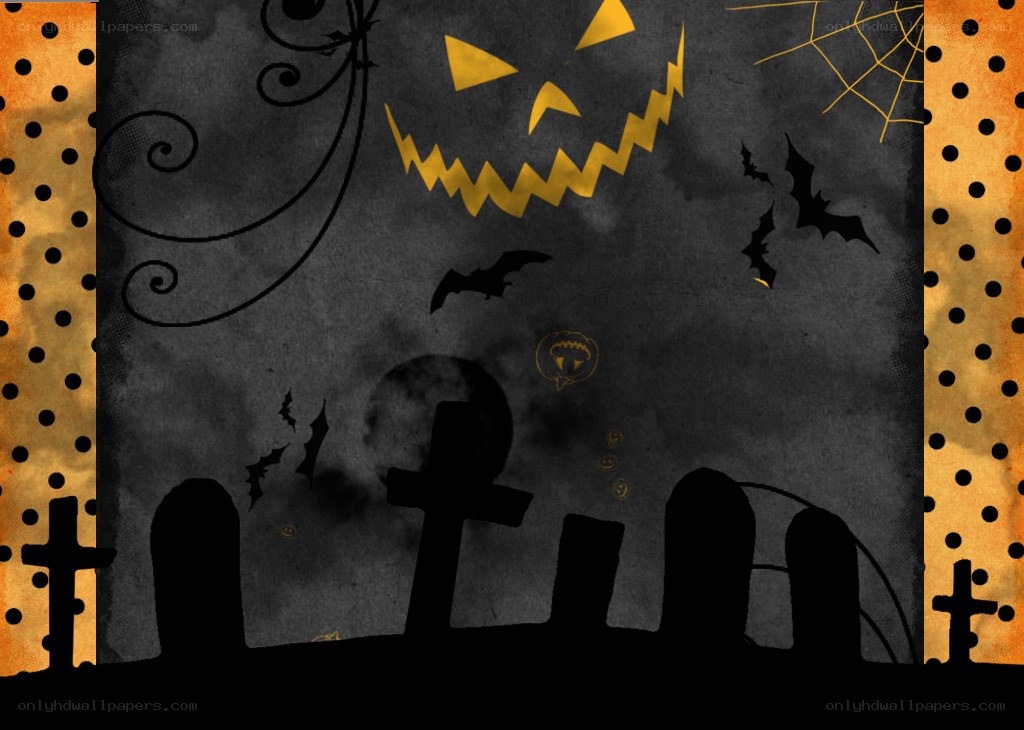 Halloween graveyard scene