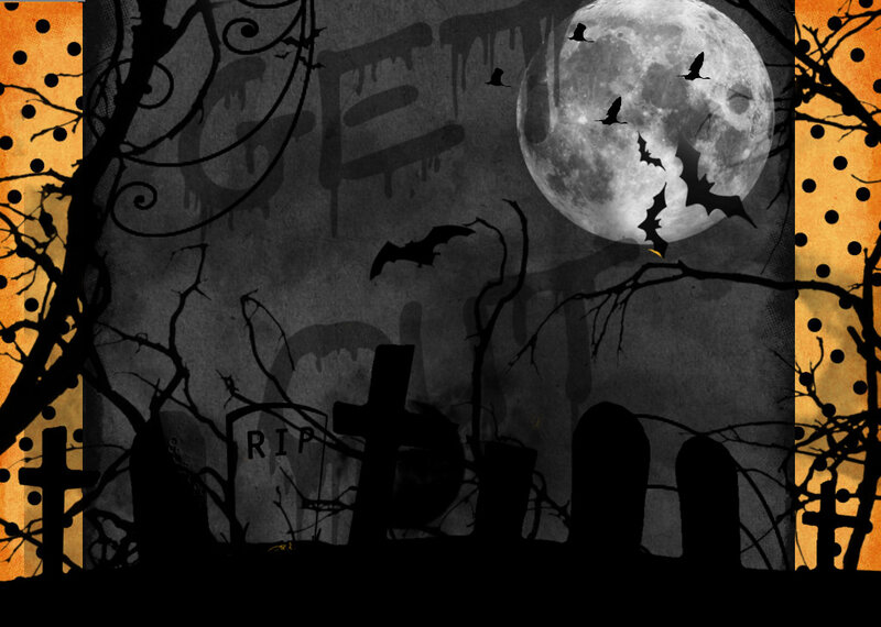 Halloween graveyard scene