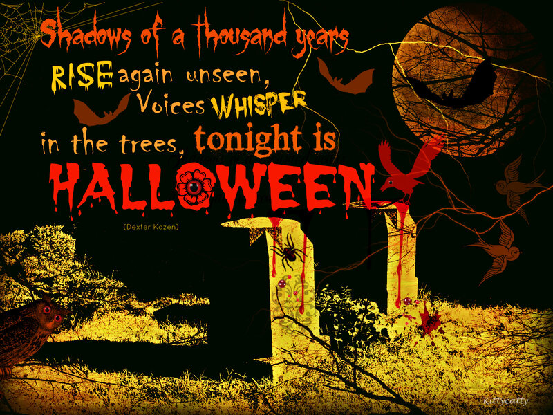 Halloween Graveyard Scene — Black