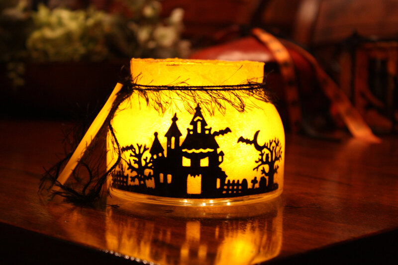 Halloween Lantern on Table