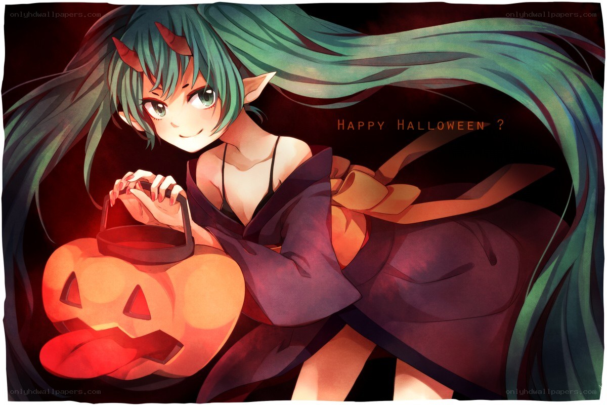 Halloween Miku with pumpkin