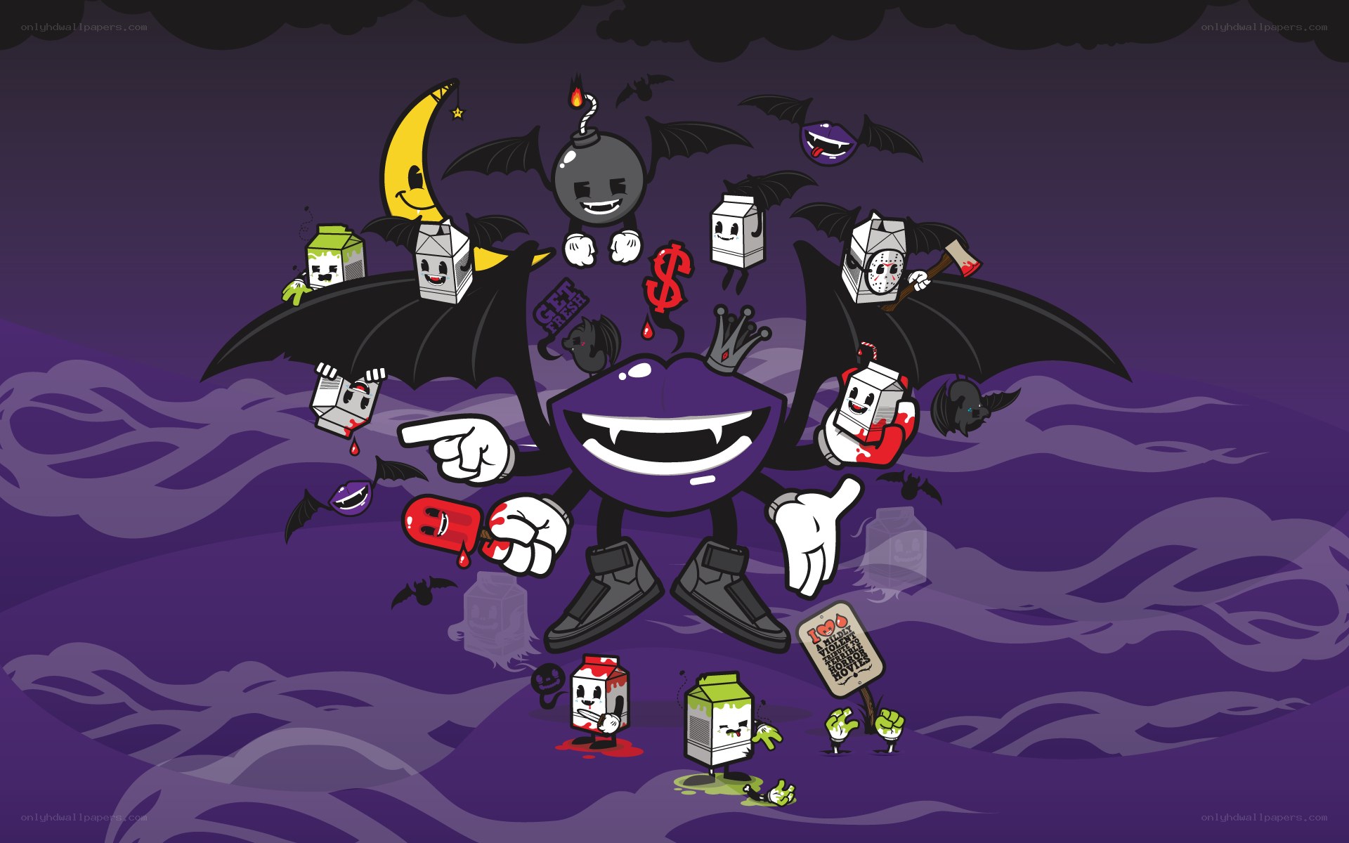 Halloween milk carton characters