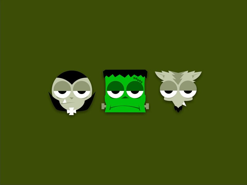 Halloween monster characters