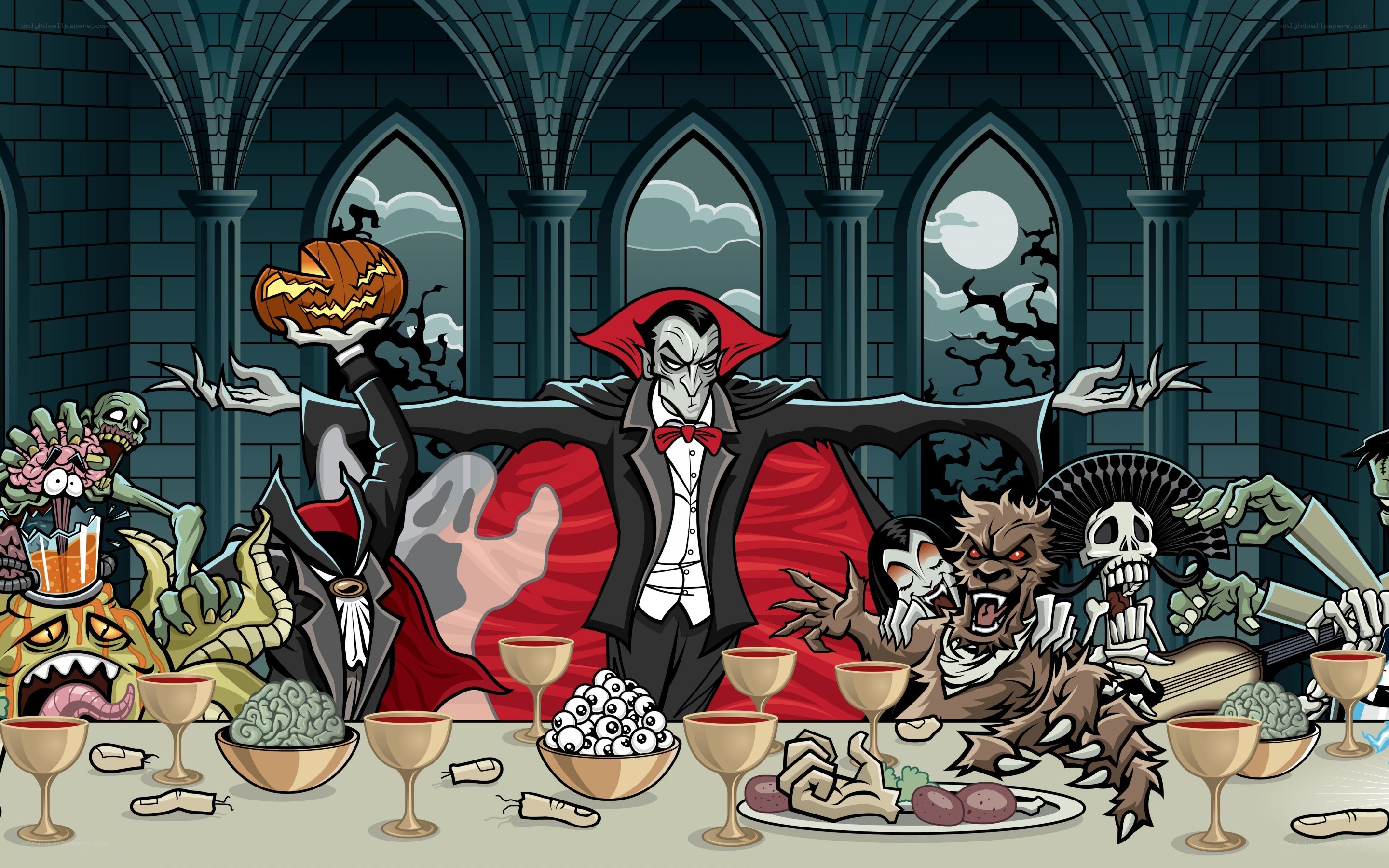 Halloween monster feast