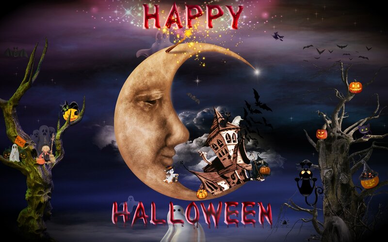 Halloween Moon Face