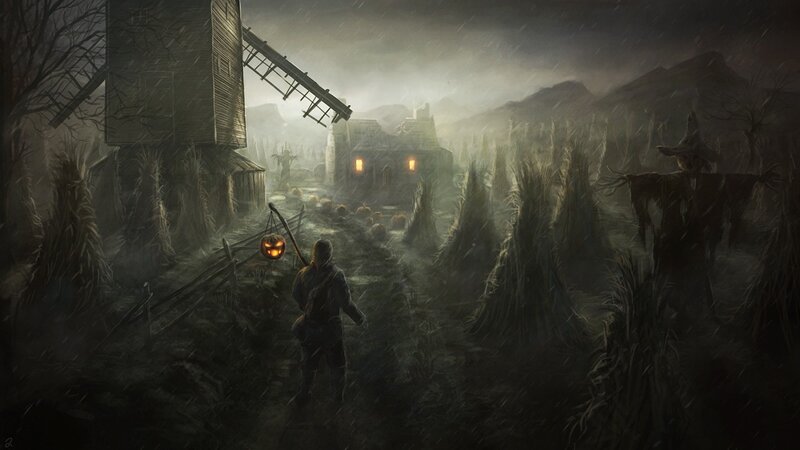 Halloween night at the farm