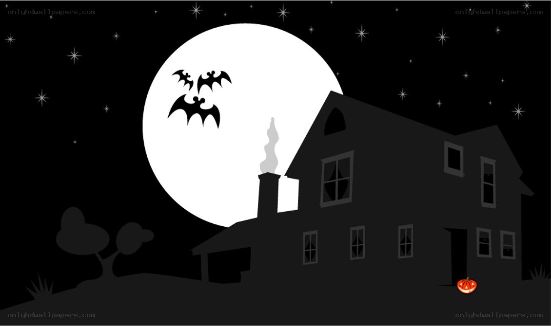 Halloween night scene