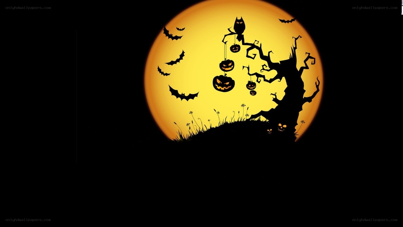 Halloween night scene