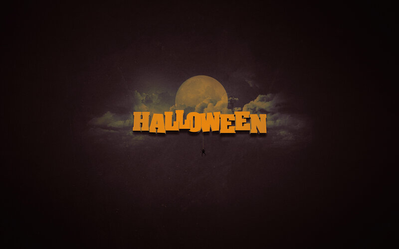 Halloween night with moon
