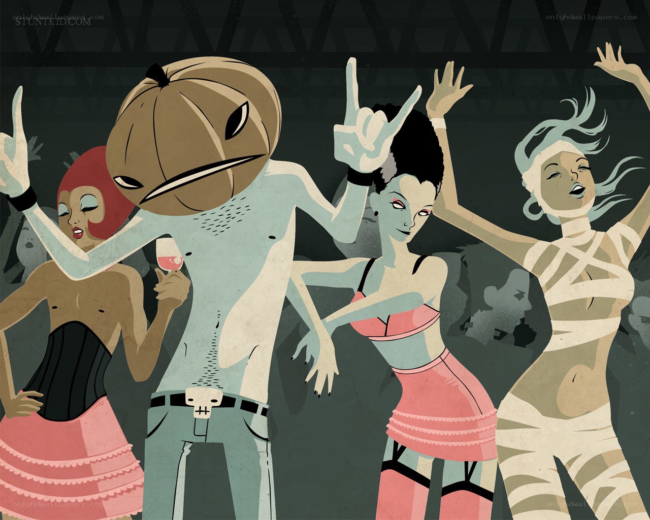 Halloween party illustration