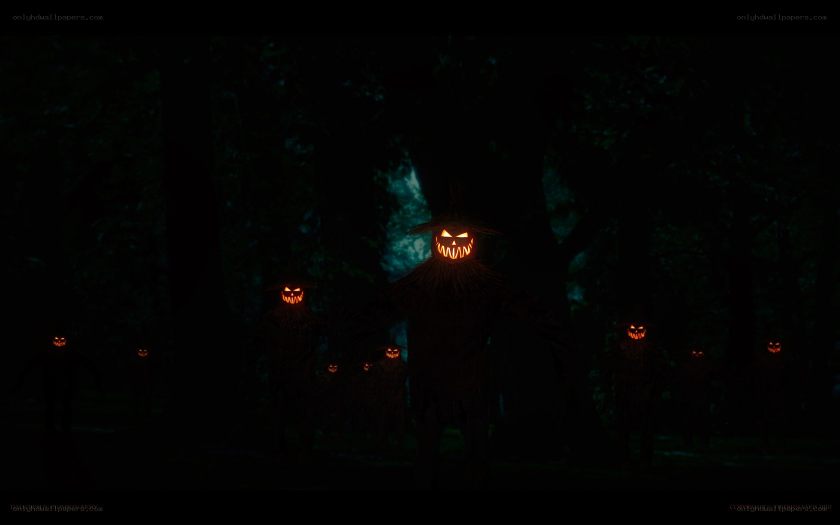 Halloween pumpkin army
