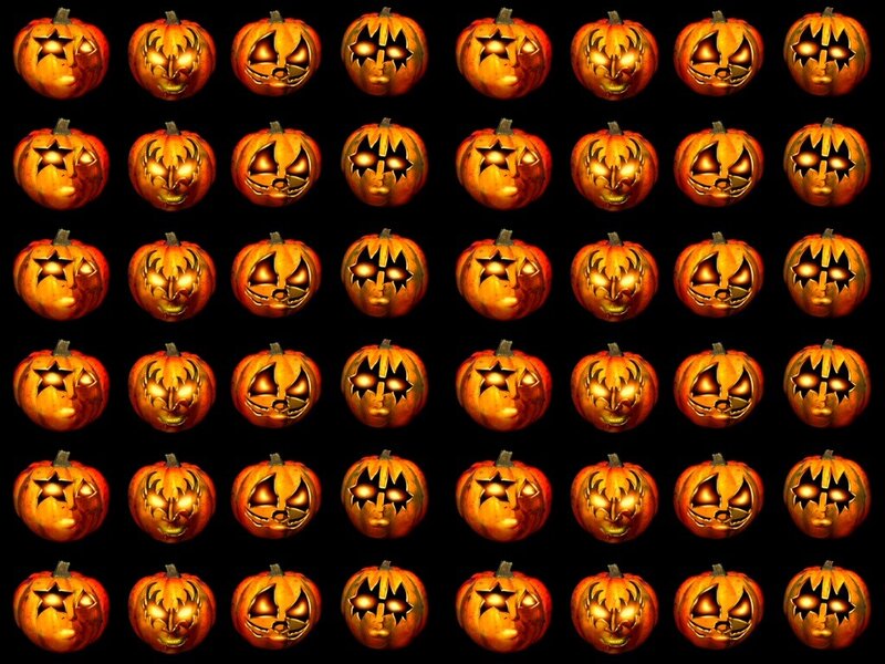 Halloween pumpkin faces