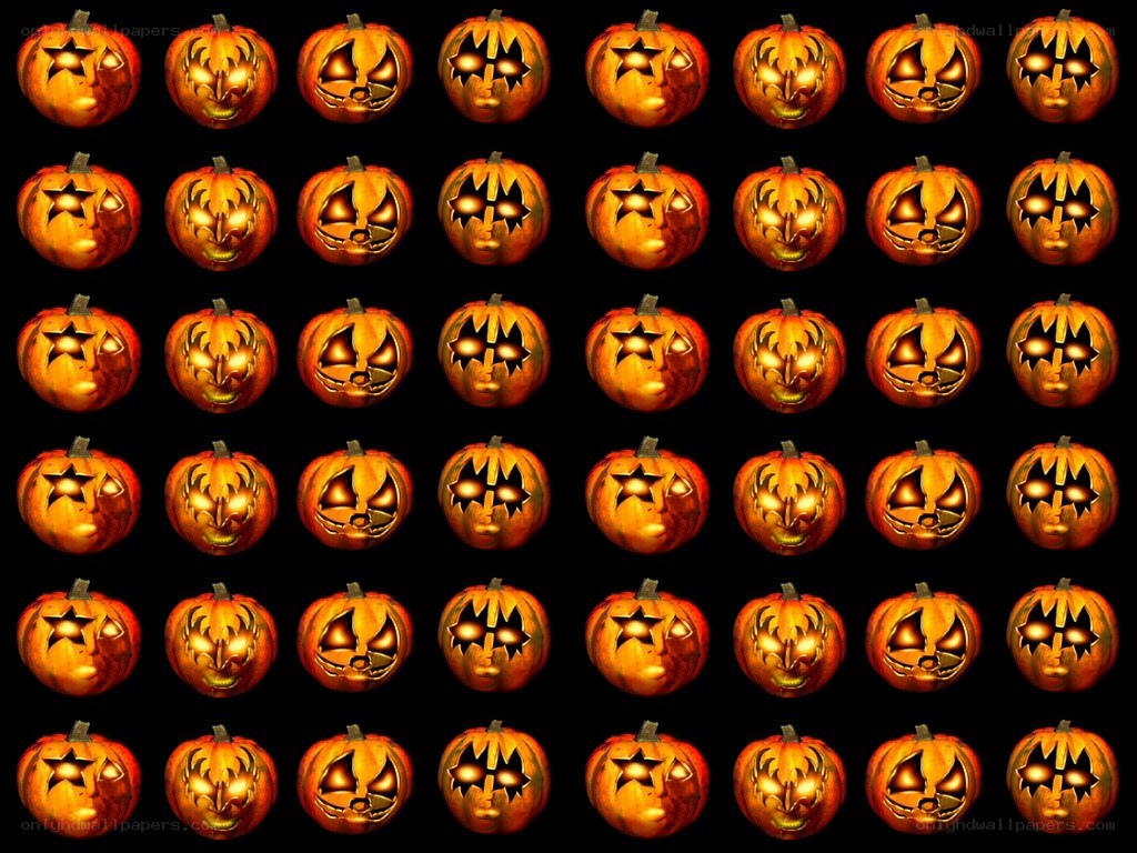 Halloween pumpkin faces