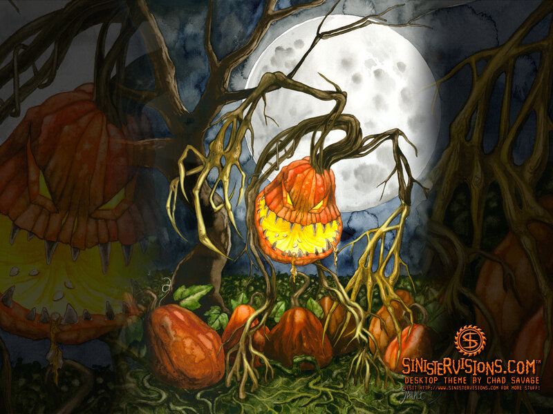 Halloween pumpkin horror