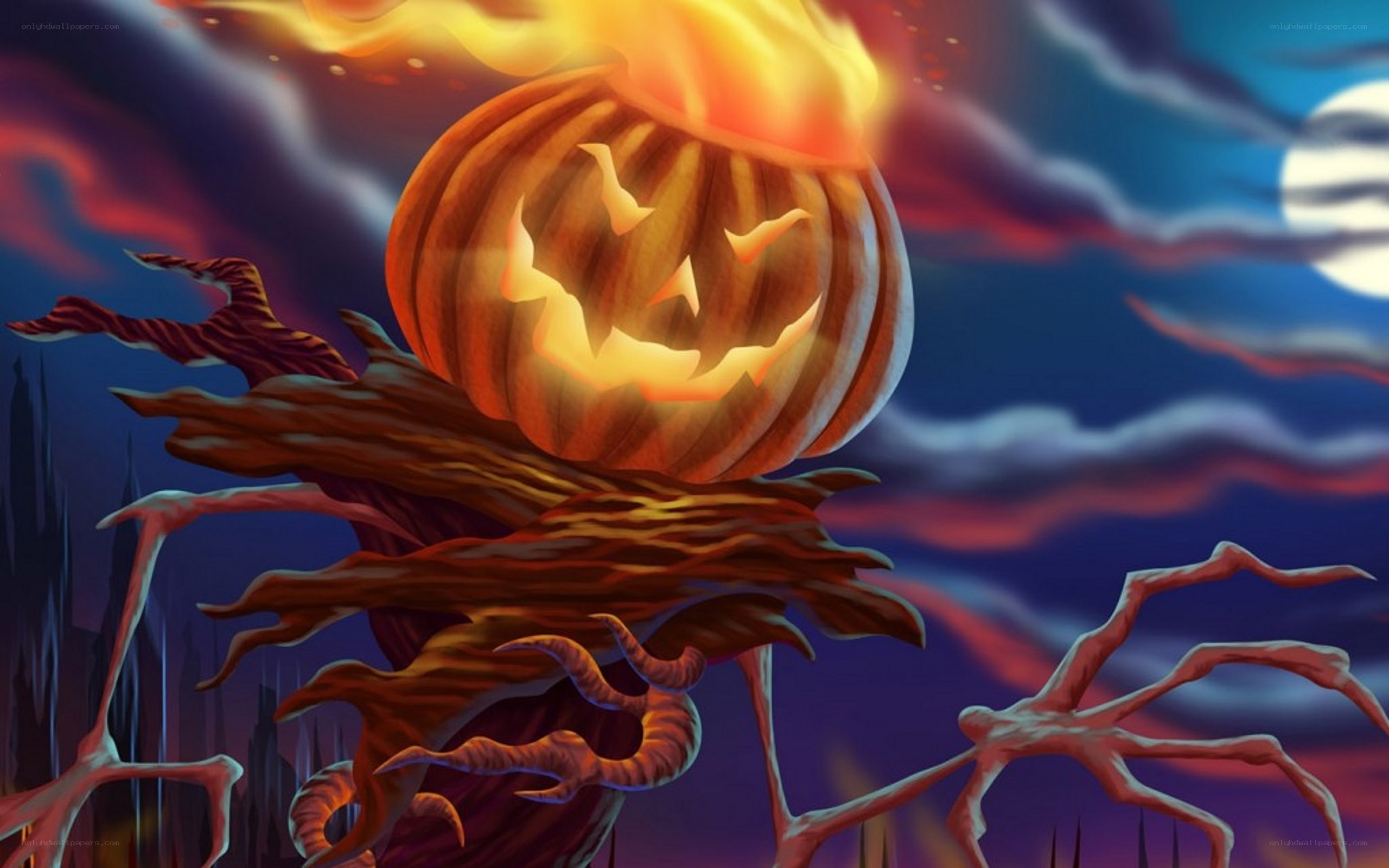 Halloween pumpkin monster
