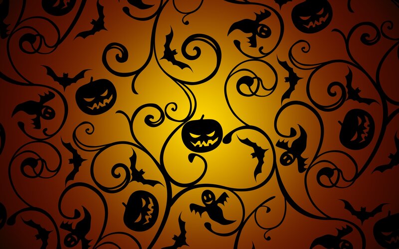Halloween Pumpkin Silhouettes — Orange