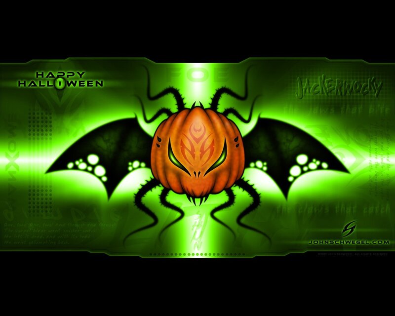 Halloween pumpkin with bat wings