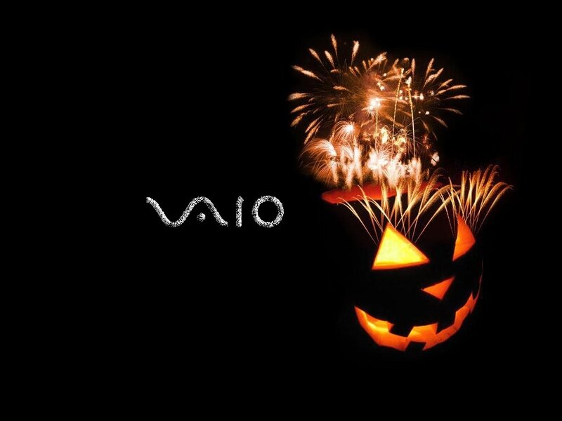 Halloween pumpkin with fireworks