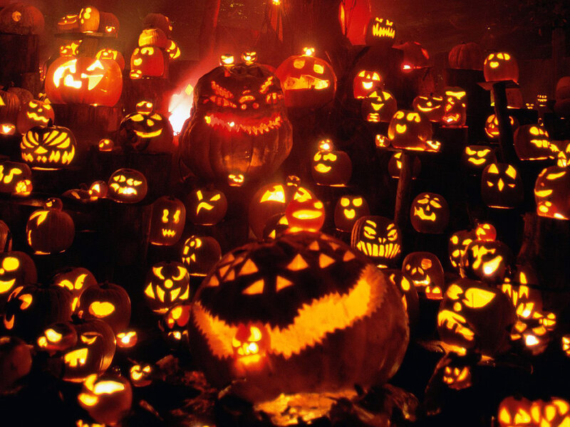 Halloween pumpkins display