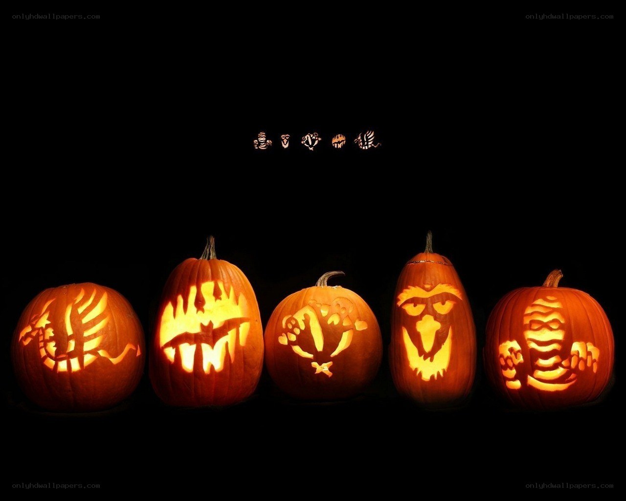 Halloween pumpkins with game characters