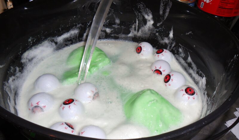 Halloween Punch with Eyeballs