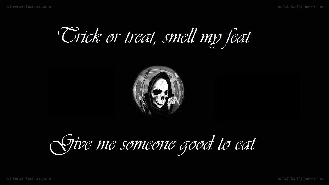 Halloween quote with grim reaper