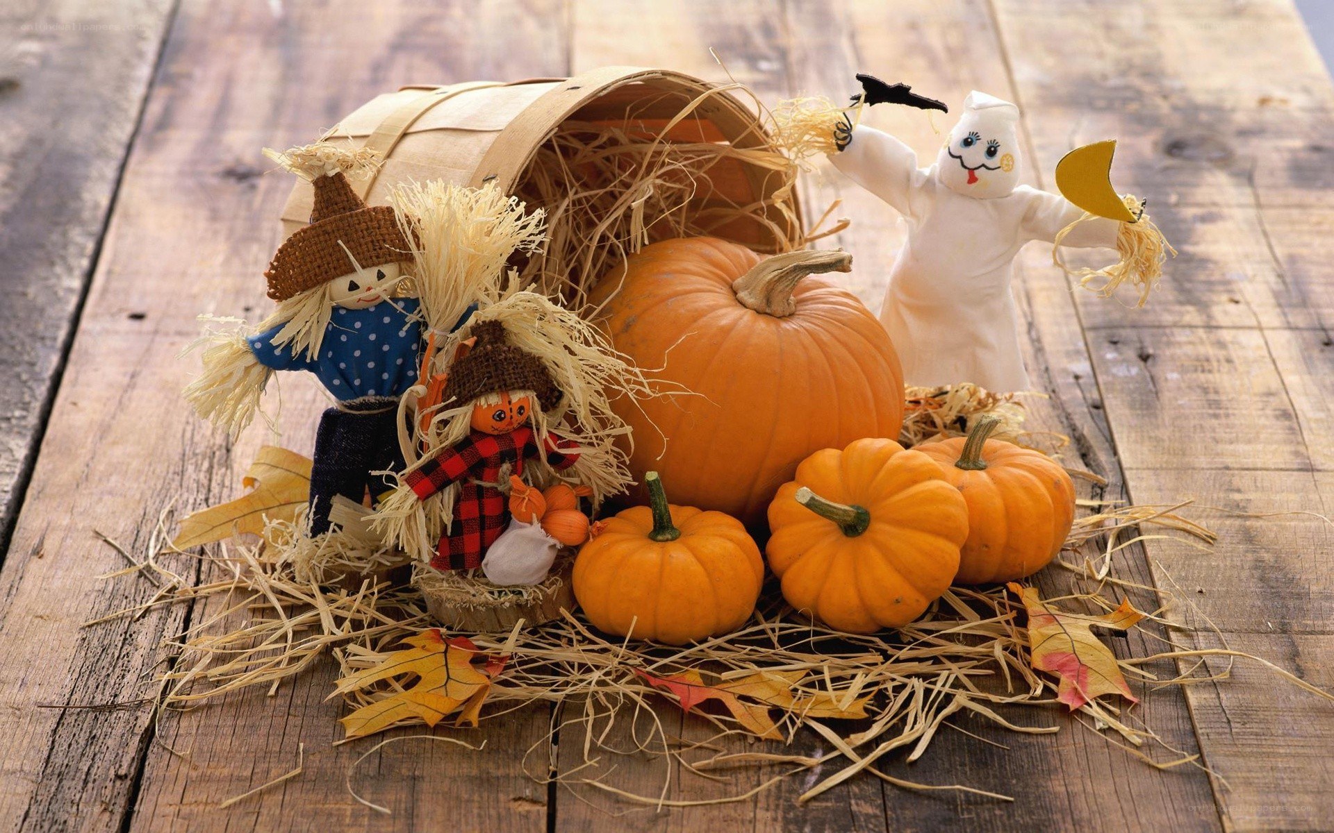 Halloween scarecrow display