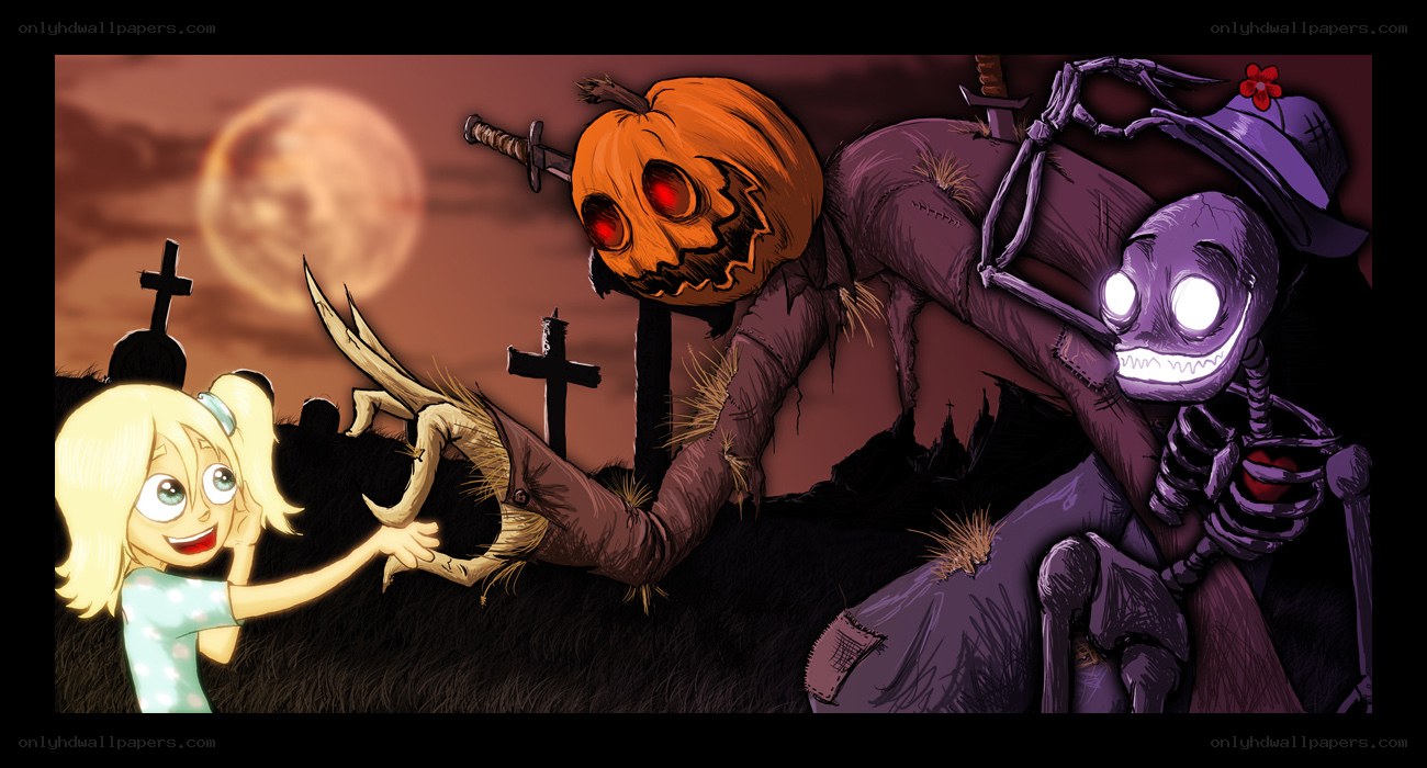Halloween scarecrow encounter