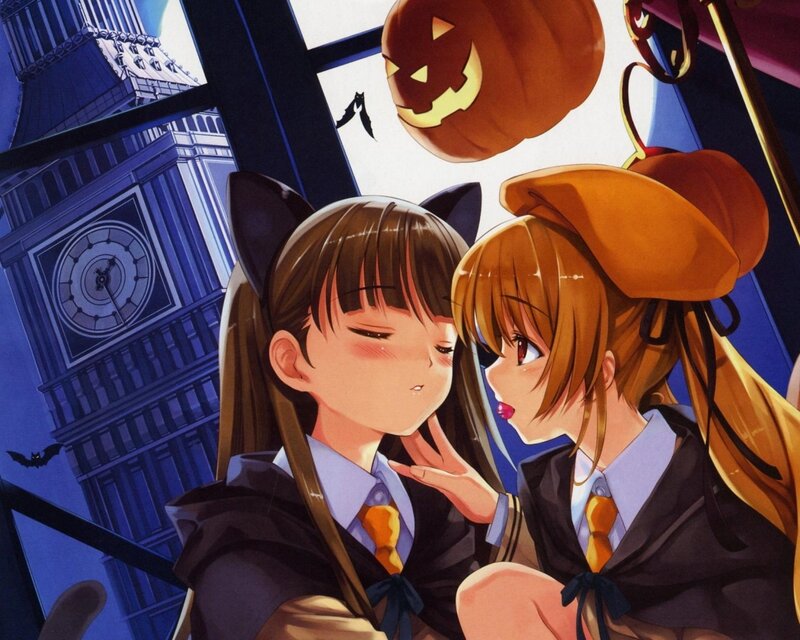 Halloween schoolgirls in London