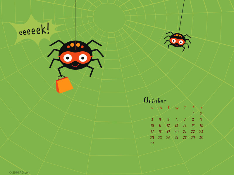 Halloween spider calendar