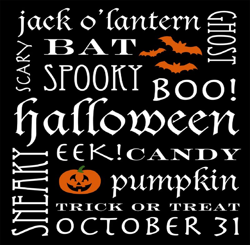 Halloween Text Collage