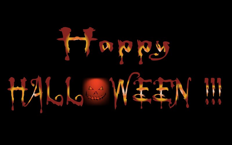 Halloween Text with Pumpkin
