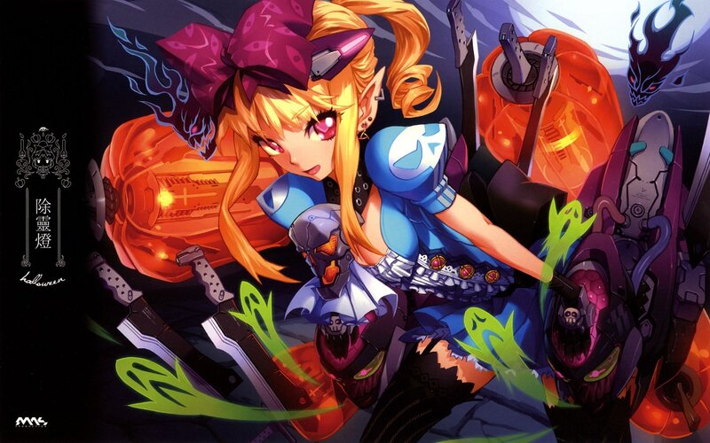 Halloween-themed anime character