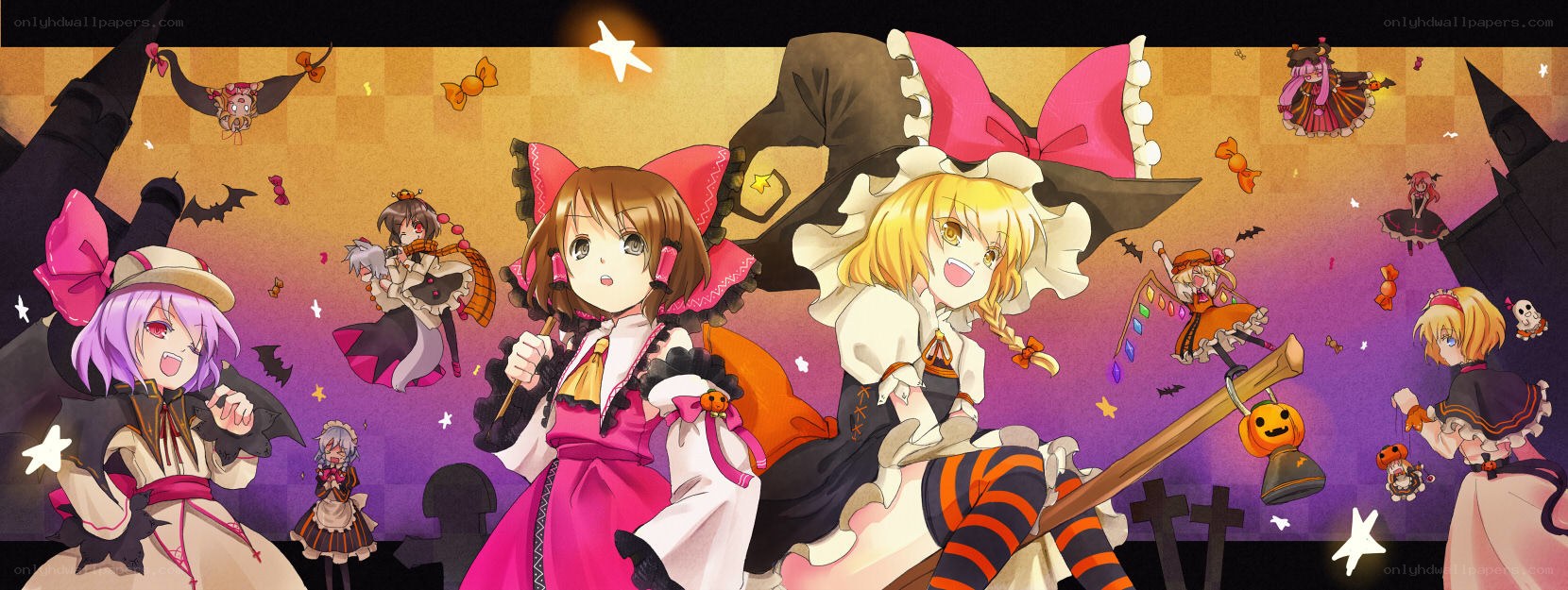 Halloween-themed anime characters