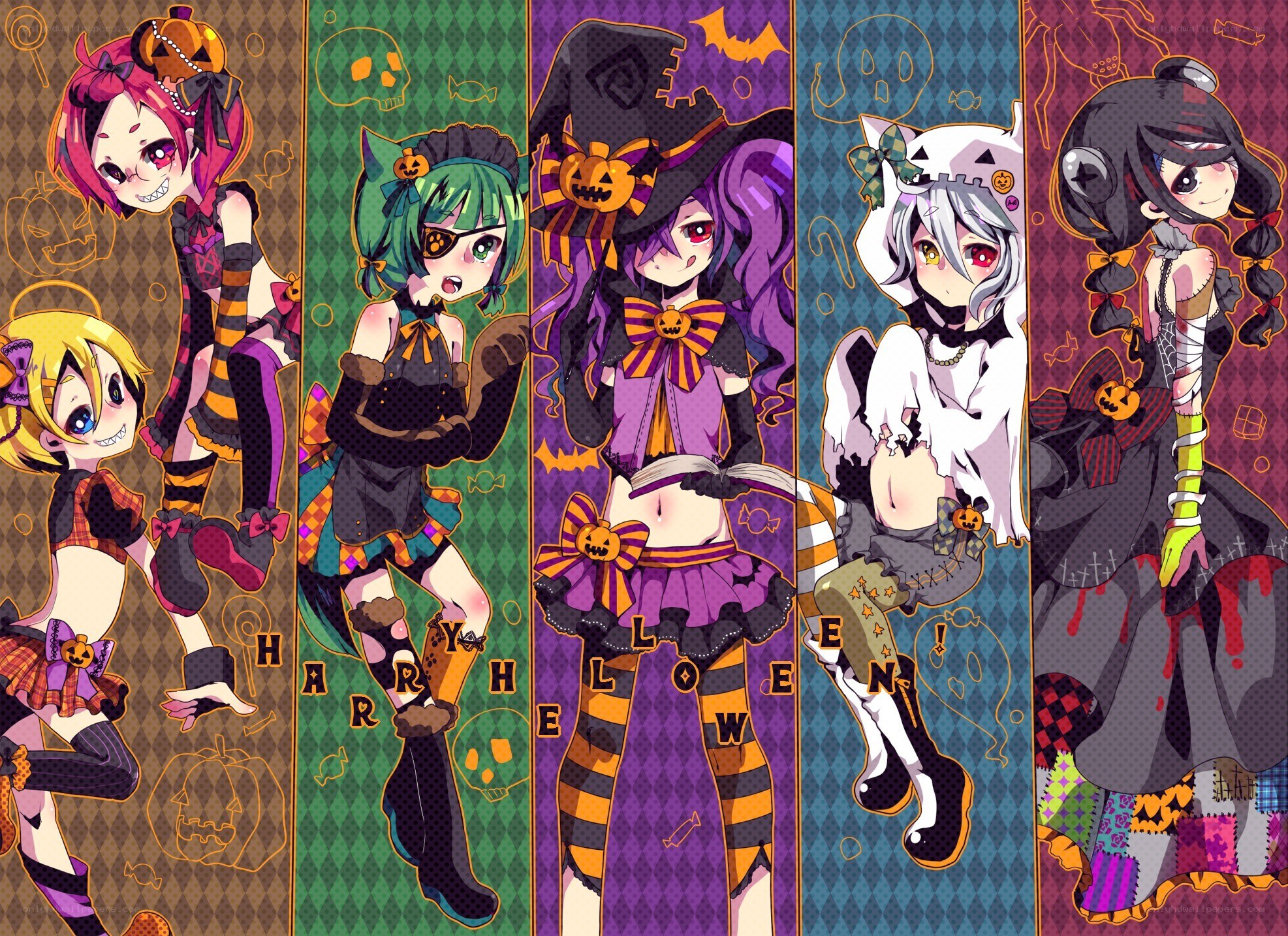 Halloween-themed anime characters