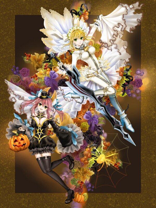 Halloween-themed anime characters