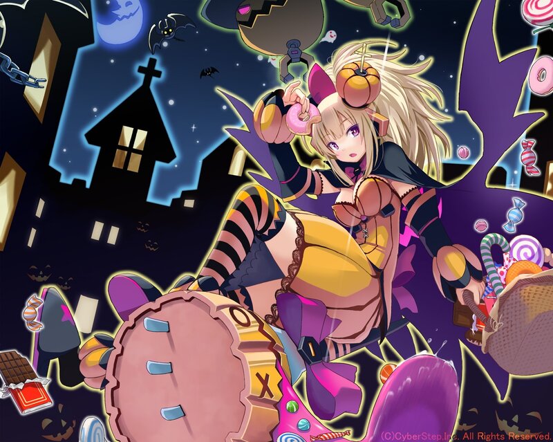 Halloween-themed anime girl