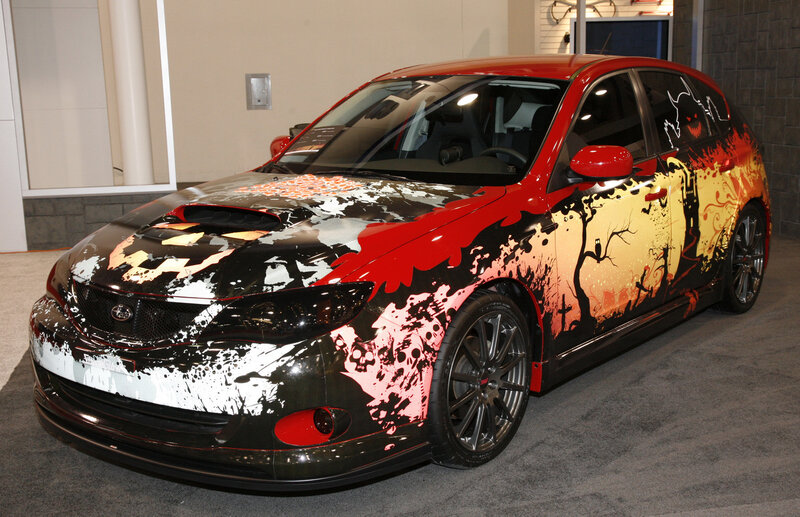 Halloween-themed car wrap
