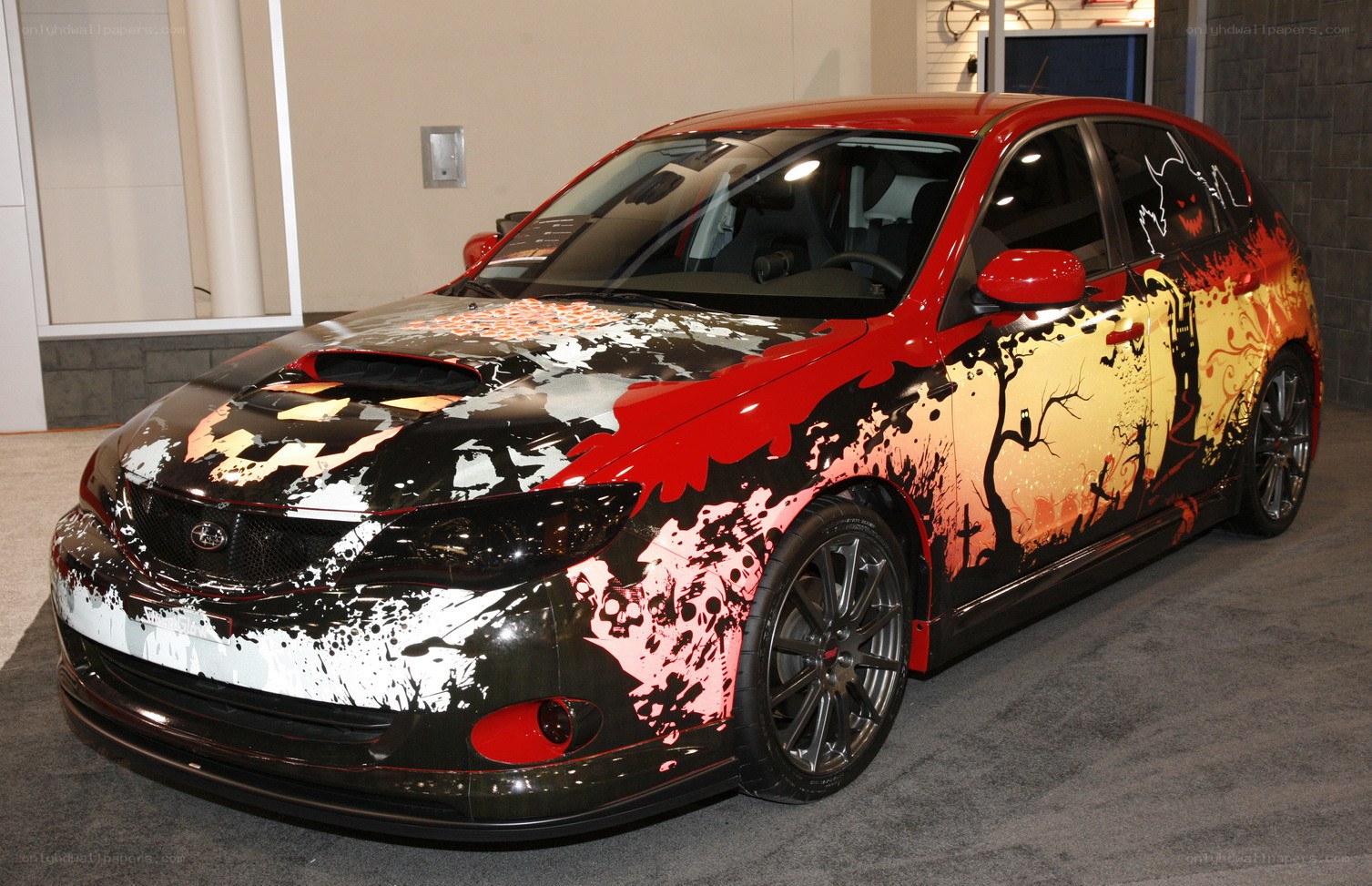Halloween-themed car wrap