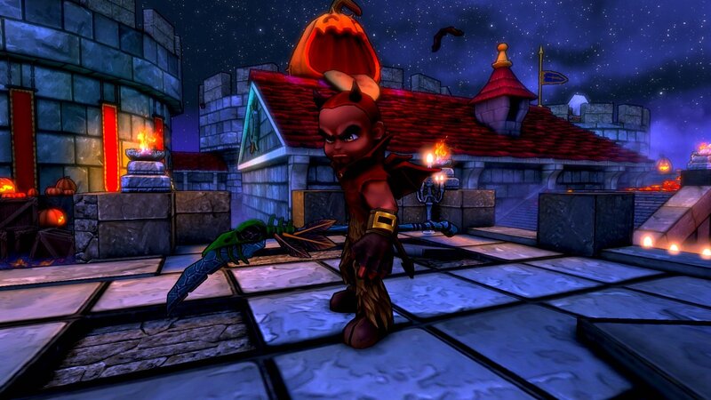 Halloween-themed game character