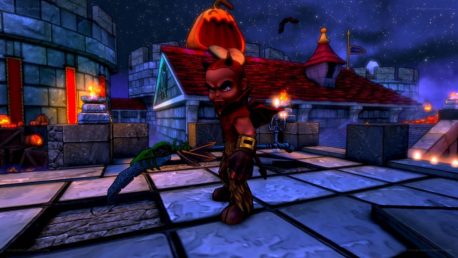 Halloween-themed game character