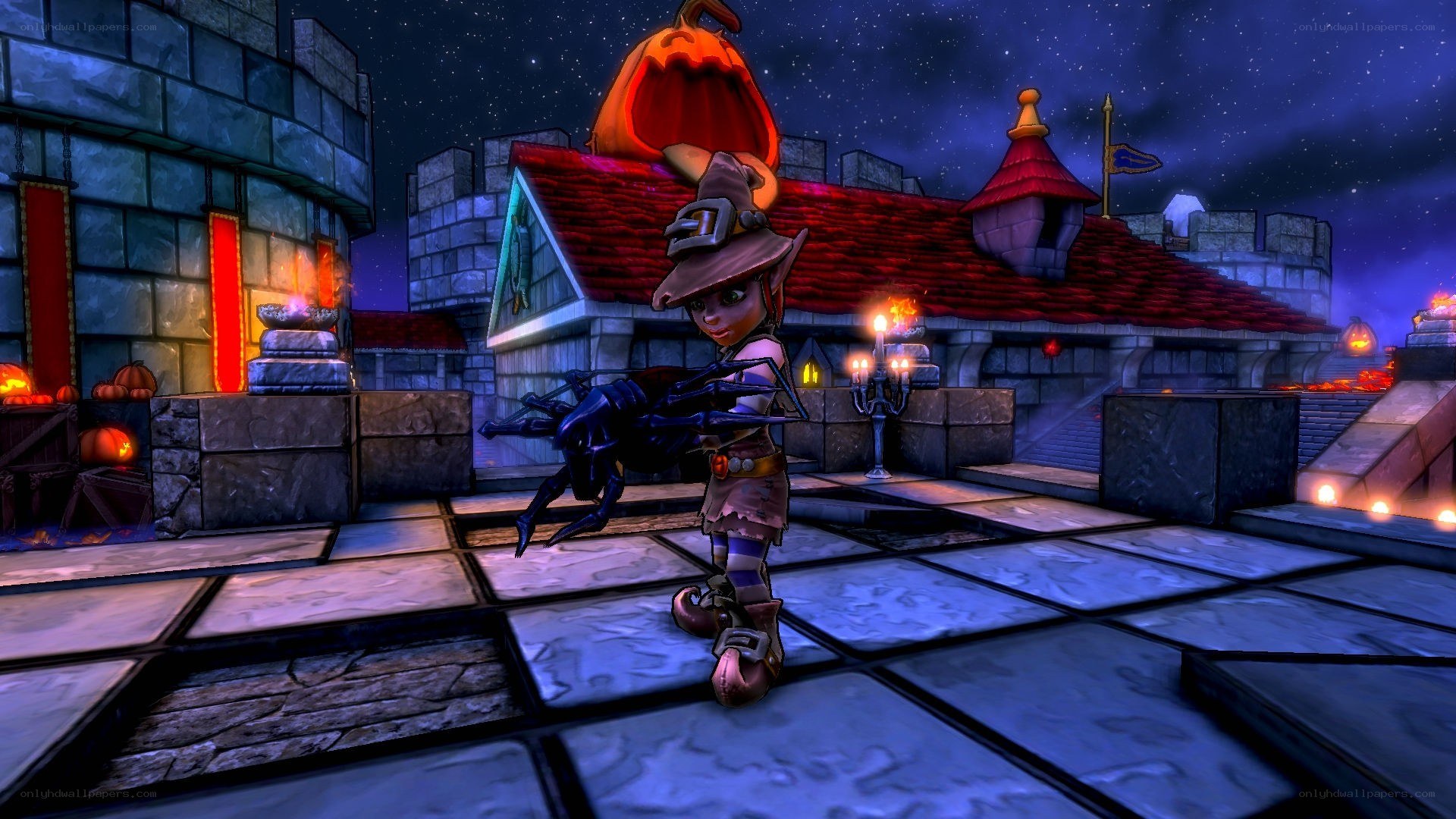 Halloween-themed game scene