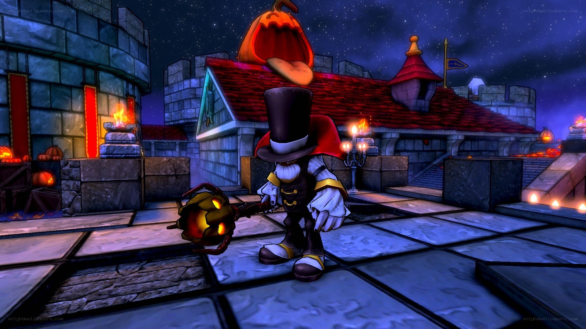 Halloween-themed game scene