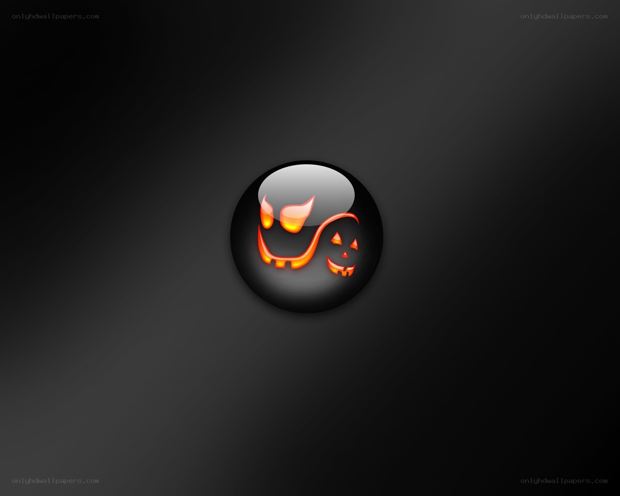 Halloween-themed icon on dark background