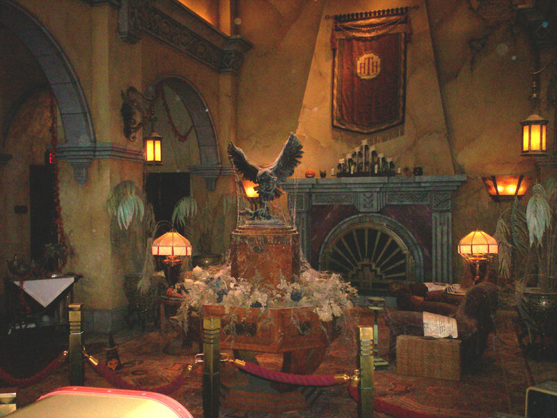 Halloween-themed lobby display