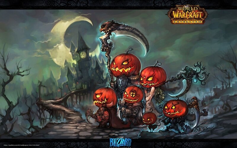 Halloween-themed World of Warcraft art