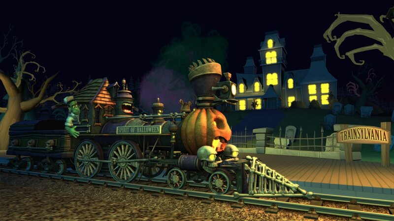 Halloween Train at Night