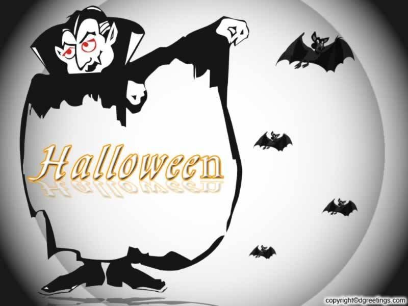 Halloween vampire cartoon